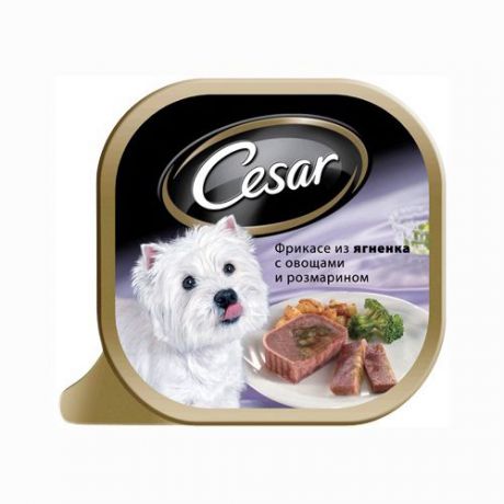 Корм для собак CESAR Фрикассе из ягненка с овощами и розмарином конс. 100г