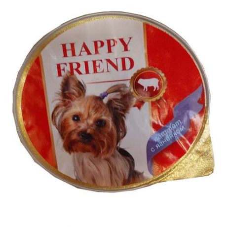 Корм для собак HAPPY FRIEND Паштет с ягнёнком конс.125г