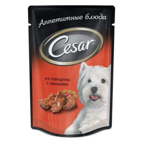 Корм для собак CESAR Говядина с овощами конс. 100г