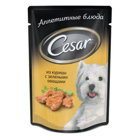 Корм для собак CESAR Курица с зелеными овощами конс. 100г