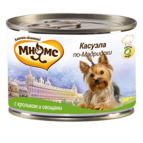 Корм для собак МНЯМС Pro pet Касуэла по-Мадридски, кролик, овощи конс. 200г