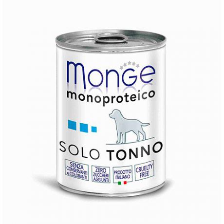 Корм для собак MONGE Dog Monoproteico Solo паштет из тунца конс. 400г