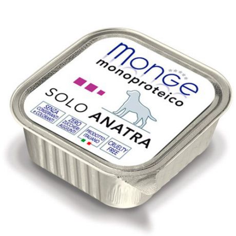 Корм для собак MONGE Dog Monoproteico Solo паштет из утки конс. 150г