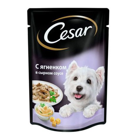 Корм для собак CESAR ягненок в сырном соусе конс. пауч 100г