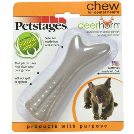 Игрушка для собак PETSTAGES Deerhorn с оленьими рогами маленькая