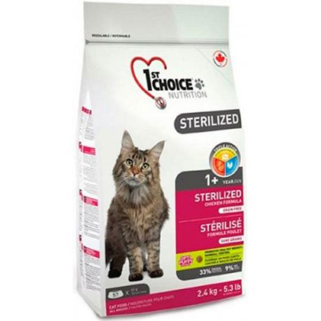 Корм для кошек 1st CHOICE Sterilized курица с бататом сух. 320г