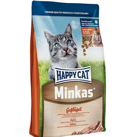 Корм для кошек HAPPY CAT Minkas с птицей сух.4кг