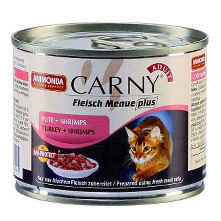 Корм для кошек ANIMONDA Carny Adult индейка, креветки конс. 200г