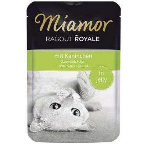 Корм для кошек MIAMOR Королевское рагу кролик конс. 100г