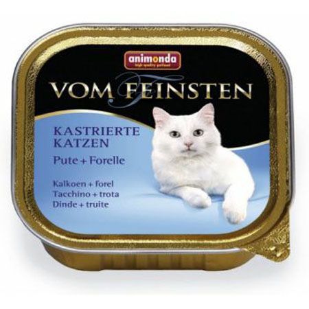Корм для кошек ANIMONDA Vom Feinsten для кастрированных кошек с индейкой и форелью конс. 100г