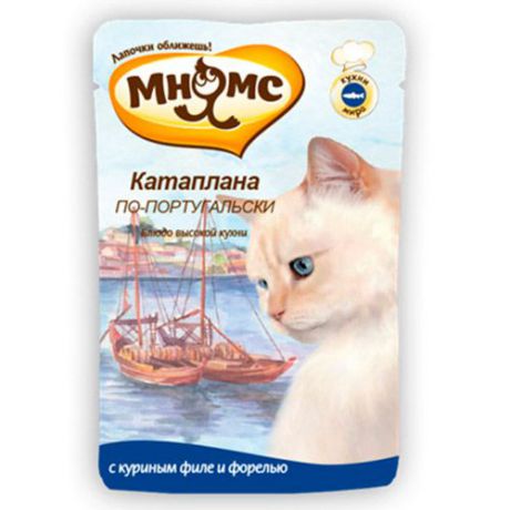Корм для кошек МНЯМС Катаплана по-португальски (с форелью) конс. пауч 85г