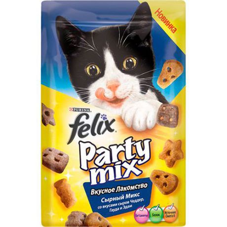 Лакомство для кошек FELIX (Феликс) Party mix Сырный Микс 20г