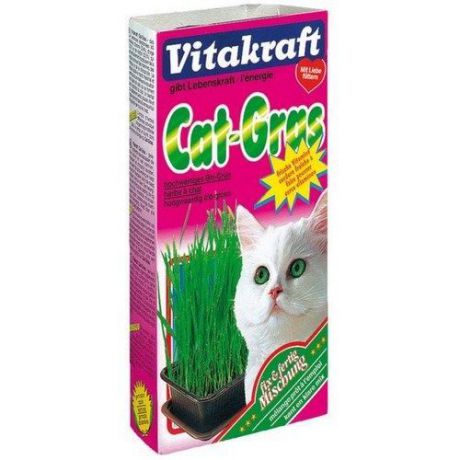 Лакомство для кошек VITAKRAFT смесь для проращивания свежей травы 120г