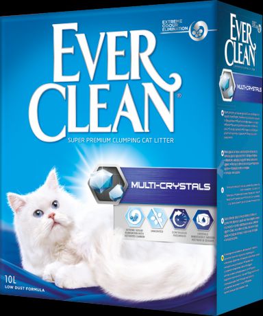 Наполнитель для кошачьего туалета EVER CLEAN Multi Crystals Blend комкующийся без ароматиз.10кг