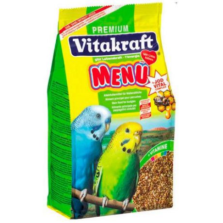 Корм для птиц VITAKRAFT для волнистых попугаев-птенцов MENU 500г