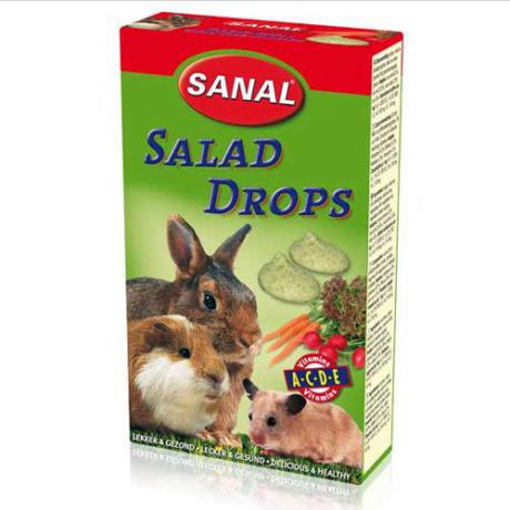 SANAL Дропсы для грызунов Salad Drops (Овощи + Вит. А, С, D, E) 45г