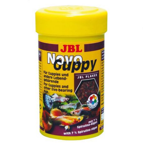 Корм для рыб JBL NovoGuppy основной корм для гуппи и других живородящих 250мл.