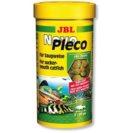 Корм для рыб JBL NovoPleco Водорослевые чипсы с примесью целлюлозы для кольчужных сомов 1л (550г)