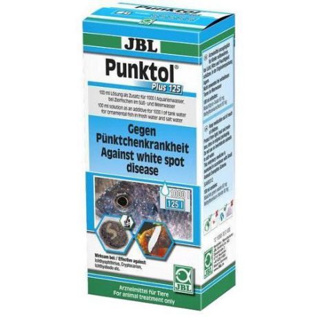 Препарат JBL Punktol Plus 125 против ихтиофтириоза и других эктопаразитов, 100мл на 1000л воды