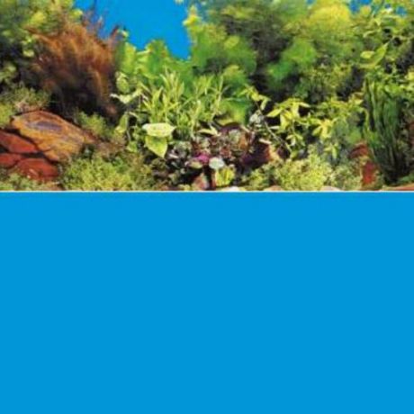 Фон для аквариума HAGEN двухсторонний скалисто-растительный/голубой 45см (цена за 10см)