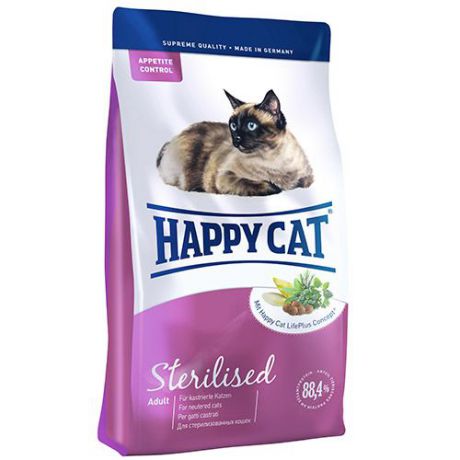 Корм для кошек HAPPY CAT Fit & Well для стерилизованных Птица сух.10кг