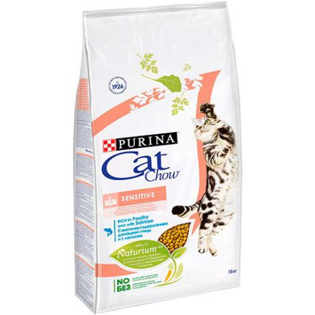 Корм для кошек CAT CHOW с чувствительным пищеварением сух. 15кг