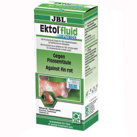 Препарат JBL Ektol fluid Plus 125 против плавниковой гнили и других внешних бактериаль заболеваний