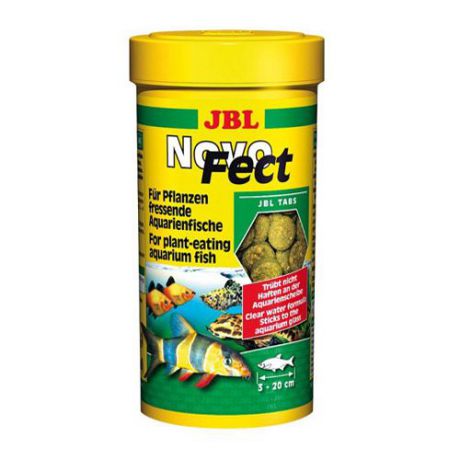 Корм для рыб JBL NovoFect в форме таблеток для растительноядных рыб 100мл (160шт)