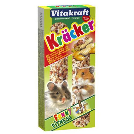 Лакомство для грызунов VITAKRAFT Крекеры для хомяков фруктовые (2шт.уп)