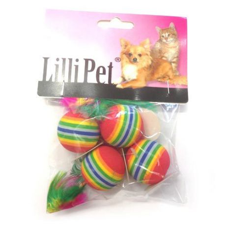Игрушка для кошек LILLI PET Мячик с хвостом d=3.5см