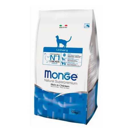 Корм для кошек MONGE Cat Urinary профилактика МКБ сух. 1,5кг