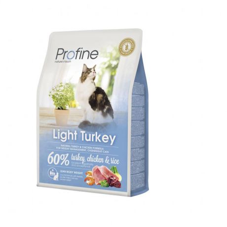 Корм для кошек PROFINE Light при избыточном весе индейка, курица сух. 2кг