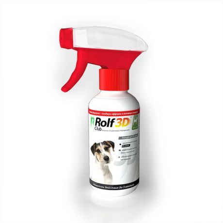 Спрей ROLF CLUB 3D от клещей и блох для собак 200мл