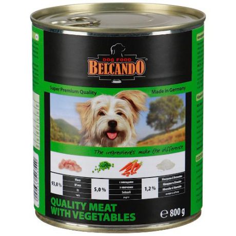 Корм для собак BELCANDO Мясо, овощи конс. 800г