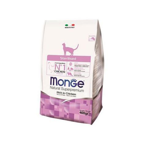 Корм для кошек MONGE Cat Sterilized для стерилизованных кошек сух. 400г