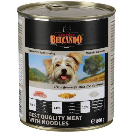 Корм для собак BELCANDO Мясо, лапша конс. 800г