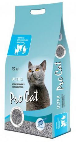 Наполнитель для кошачьего туалета PRO CAT ультра комкующийся 15кг