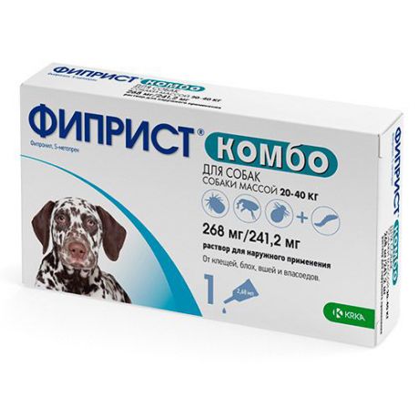 KRKA Фиприст для собак 20-40кг Комбо 2,68мл 1 пипетка