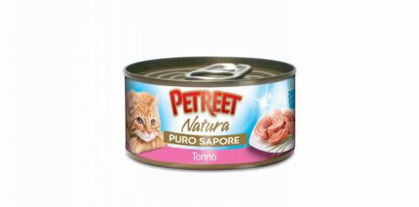 Корм для кошек PETREET кусочки тунца в рыбном супе конс. 70г