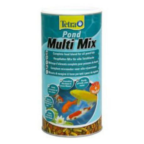 Корм для рыб TETRA Pond MultiMix для прудовых рыб гранулы, хлопья, таблетки, гаммарус 1л