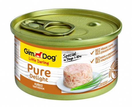 Корм для собак GIMBORN Pure Delight цыпленок конс. 85г