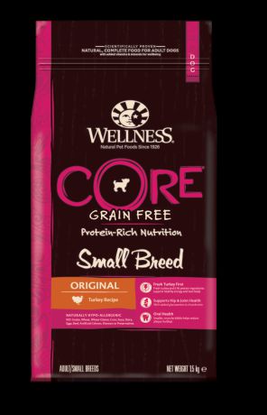 Корм для собак Wellness Core Original беззерновой для мелких пород, индейка сух. 1,5кг