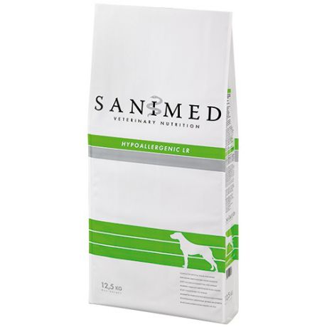 Корм для собак SANIMED dog Hypoallergic LR при пищевой аллергии, ягненок сух. 12,5кг