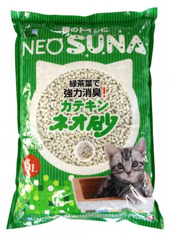 Наполнитель для кошачьего туалета NEO LOO LIFE комкующийся, с экстрактом зеленого чая 6л