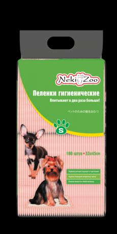 Пеленки MANEKI NekiZoo гигиенические для домашних животных, размер S, 33х45см, 100шт