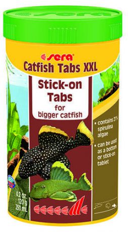 Корм для рыб SERA Catfish Tabs XXL для сомов &quot;прилипал&quot; 250мл (120г)