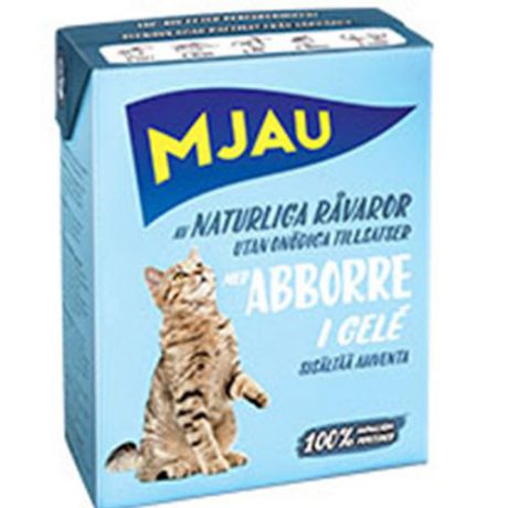Корм для кошек Mjau мясные кусочки в желе с окунем конс. 380г