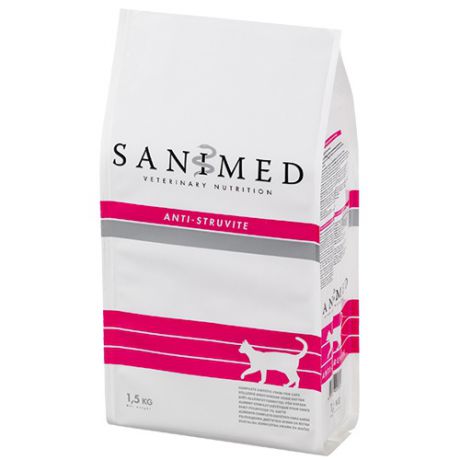 Корм для кошек SANIMED cat Anti-Struvite при мочекаменой болезни сух. 1,5кг