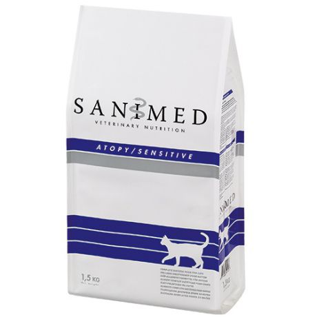 Корм для кошек SANIMED cat Atopy Sensitive при пищевой аллергии сух. 1,5кг