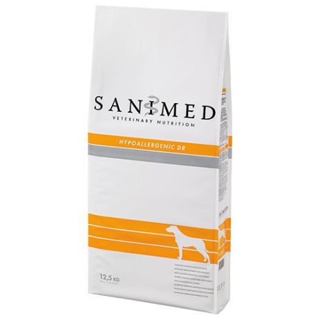 Корм для собак SANIMED dog Hypoallergic DR при пищевой аллергии, утка сух. 12,5кг